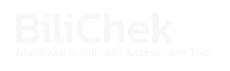 Bilichek noninvasive bilirubin assestment tool logo in white text