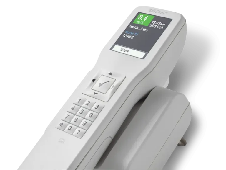 Grey instrument on charger