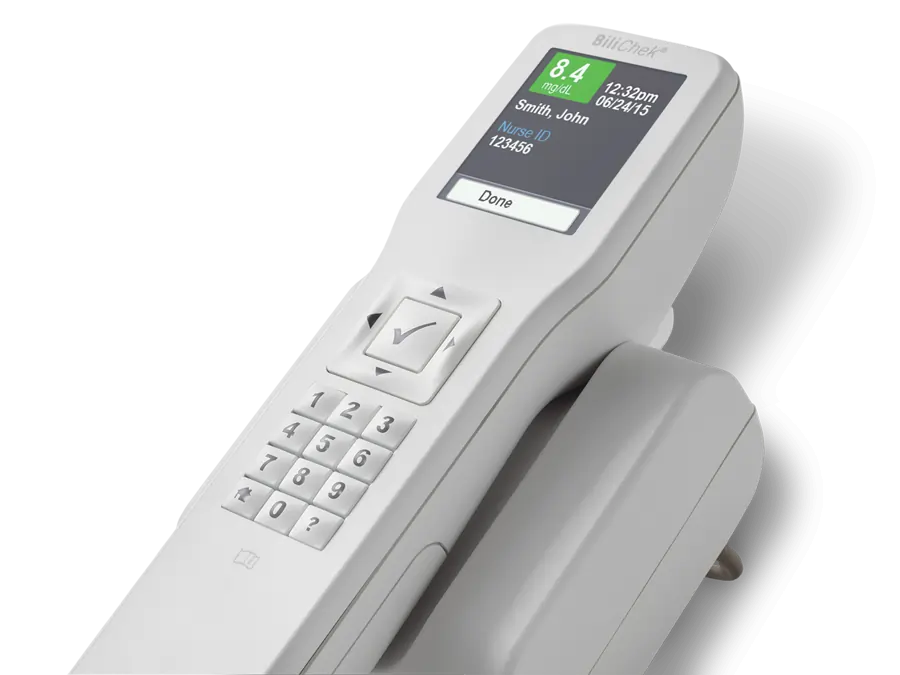 Grey instrument on charger